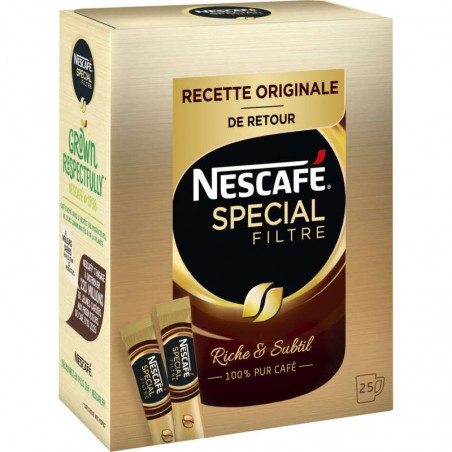 NESTLE Nescafé - Spécial filtre - Café soluble - Sticks - 25 tasses 50g